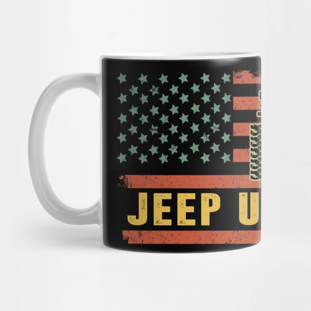 Jeep Uncle American Flag Jeep Vintage Jeep Father's Day Gift Jeep papa by Oska Like